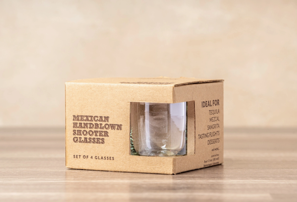 Handblown Shooter Glasses (4pk)