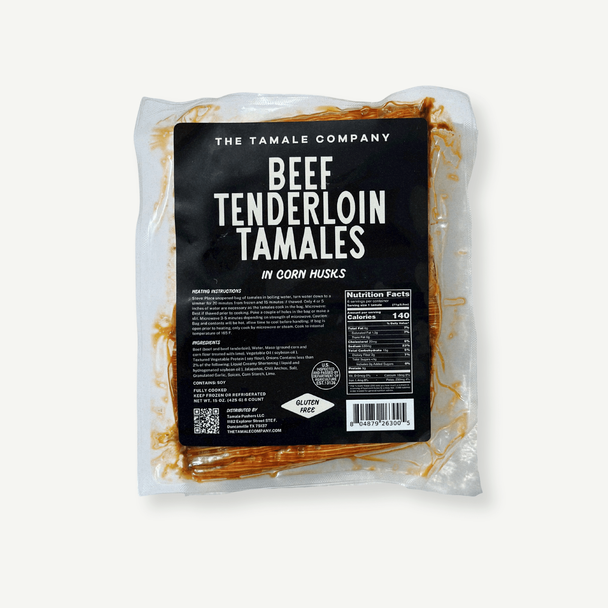 Dozen Beef Tenderloin Tamales - The Tamale Company